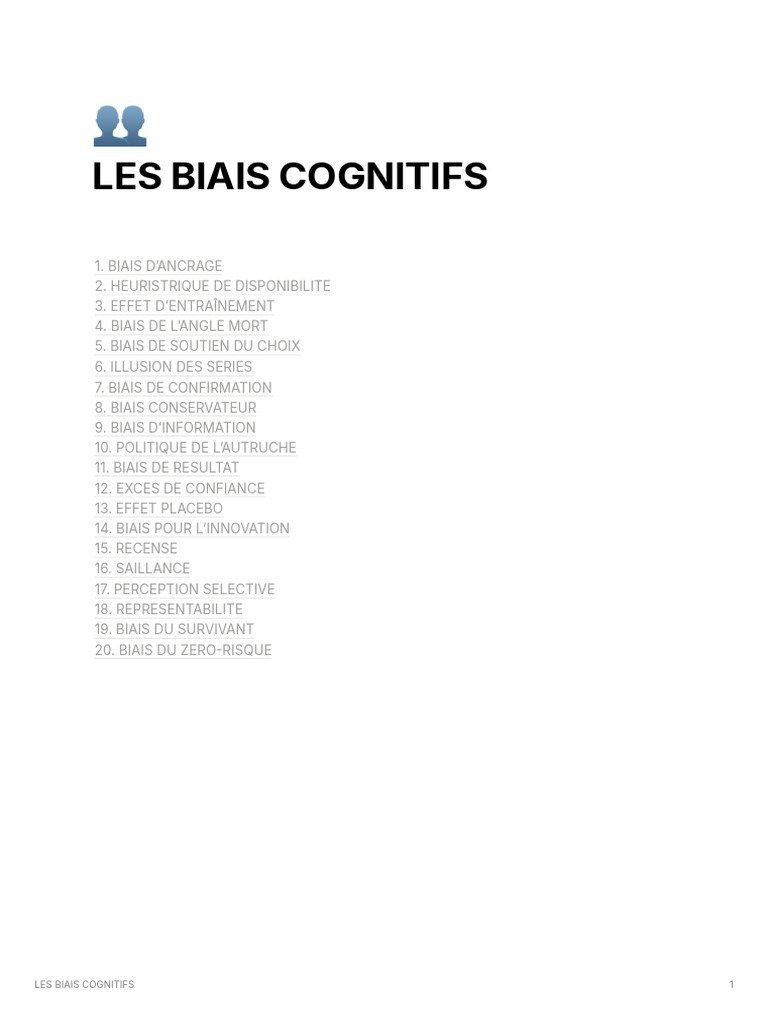 découvrez comment les biais cognitifs influencent vos décisions financières. apprenez à identifier ces mécanismes psychologiques pour améliorer vos choix d'investissement et de gestion financière.